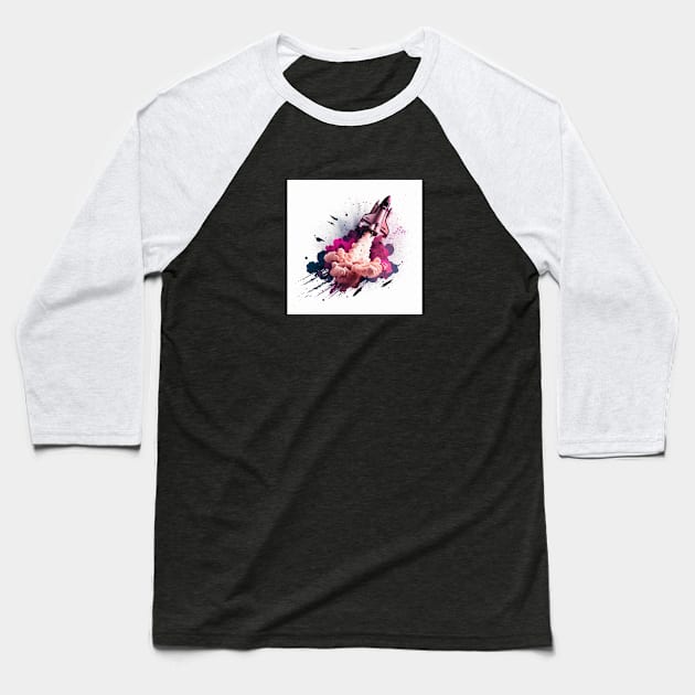 Blast Off Art - Angle Baseball T-Shirt by Nightwing Futures